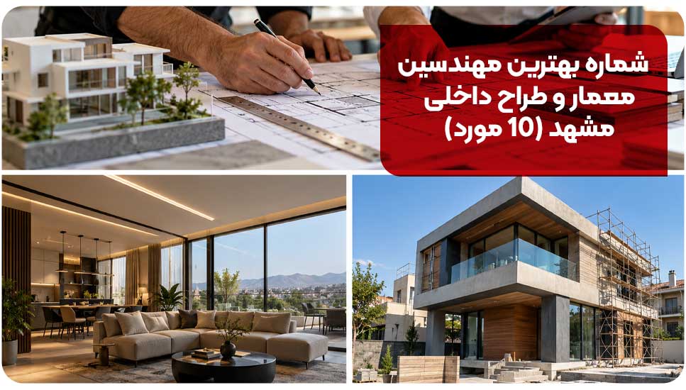 شماره بهترین مهندسین معمار و طراح داخلی مشهد (10 مورد) | آدرس + خدمات